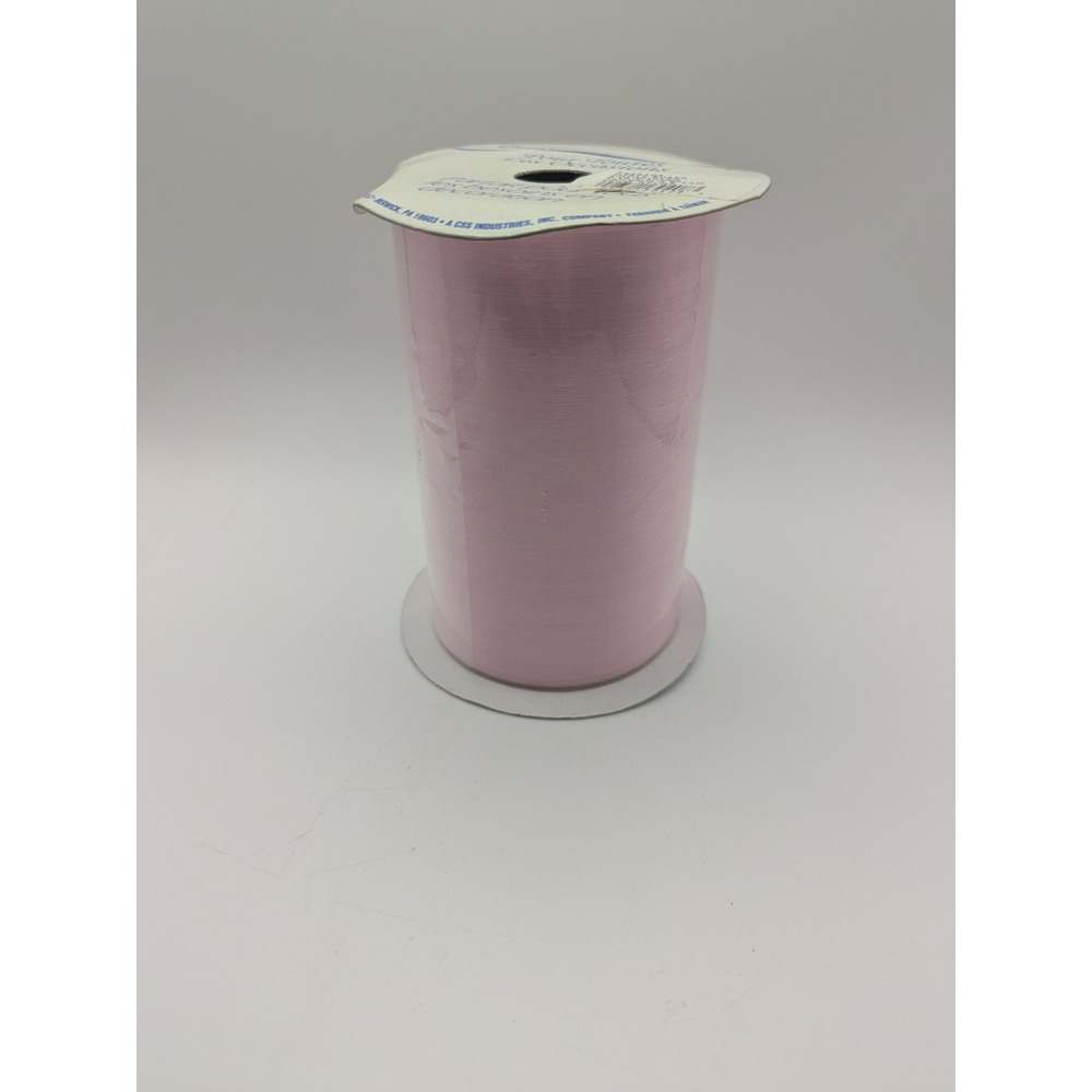 Vtg Berwick All Occasion Misty Sheer Pink Ribbon‎ 5 In x 10 Yards Crafting